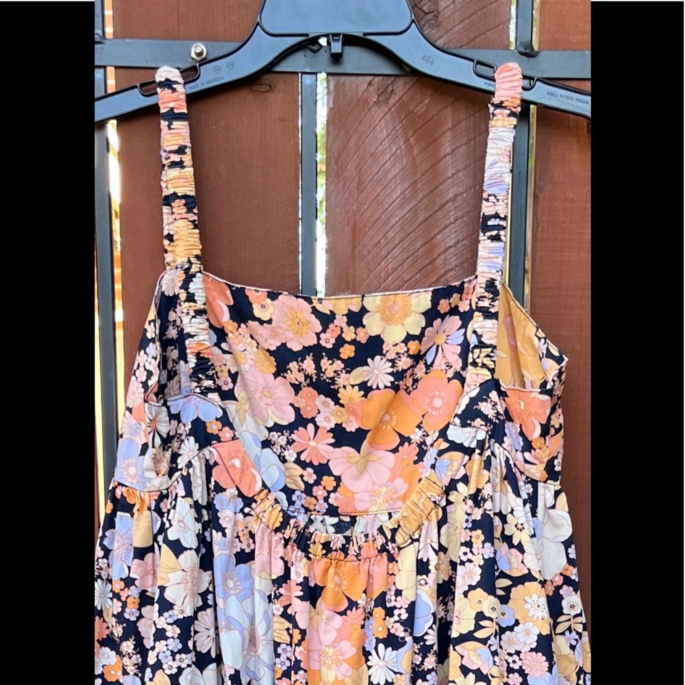 Free People Park Slope Maxi Dress size small dark combo - Picture 8 of 11